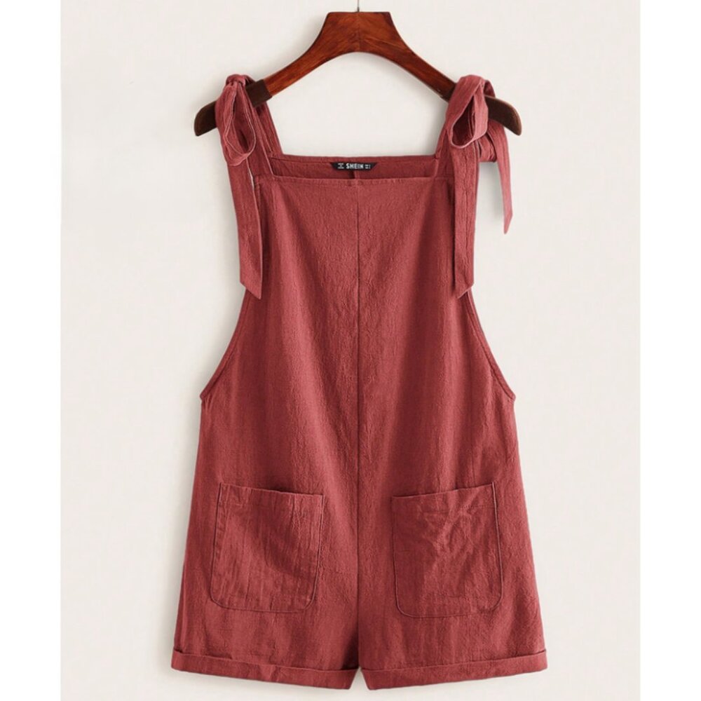 SHEIN Cotton Romper (Terracotta) S